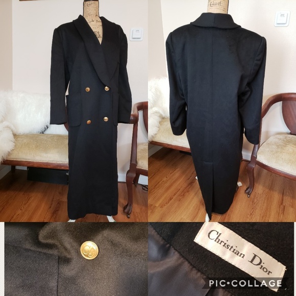 Dior Jackets & Blazers - Christian Dior Long Black Trench Coat